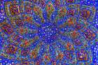 Blue pottery plate-Madaba-Jordan. Art Print